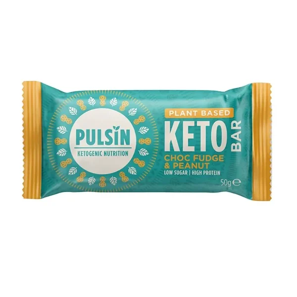 PULSIN KETO CHOC FUDGE & PEANUT BAR 50G